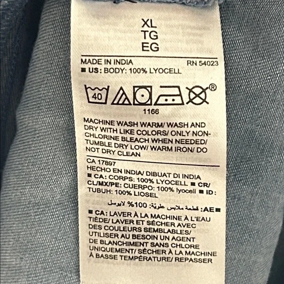 Old Navy Chambray Button-Front Fit & Flare Cami Dress - Picture 9 of 9